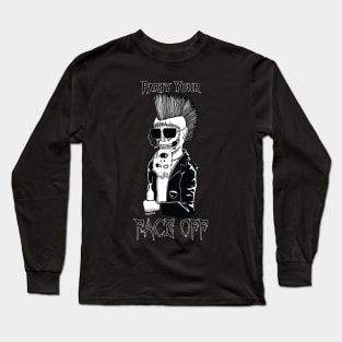Party Your Face Off Punk Skull Long Sleeve T-Shirt